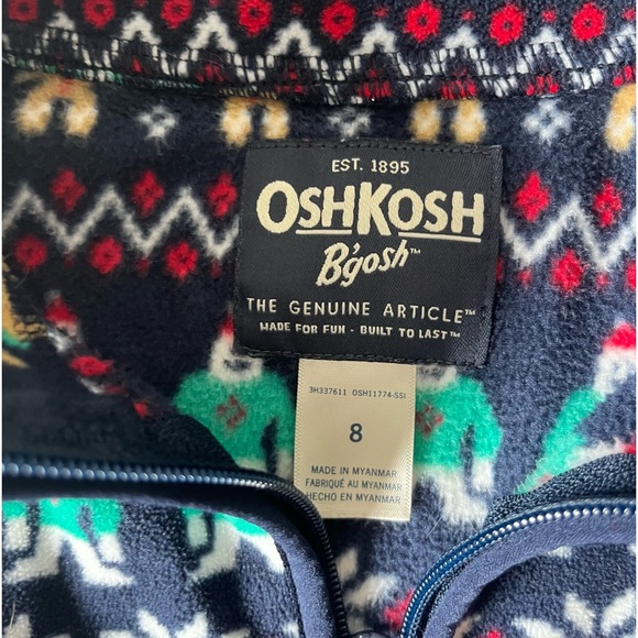 Oshkosh B’Gosh Kids Holiday Fleece in Size 8 - Picture 2 of 3